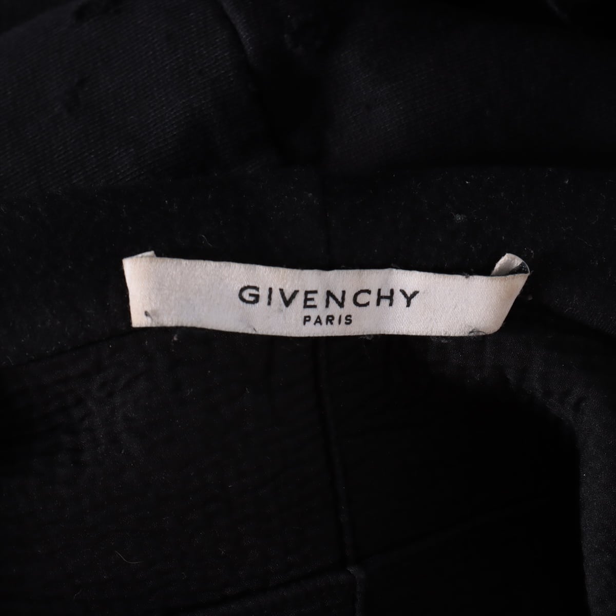 Givenchy Cotton Parker XS Men's Black  DESTROY HOODIE Damage processing