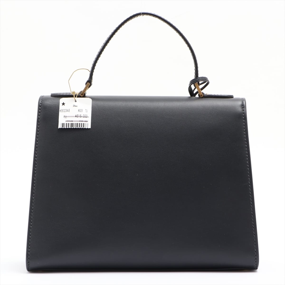 Christian Dior Addict Leather Hand bag Black open papers