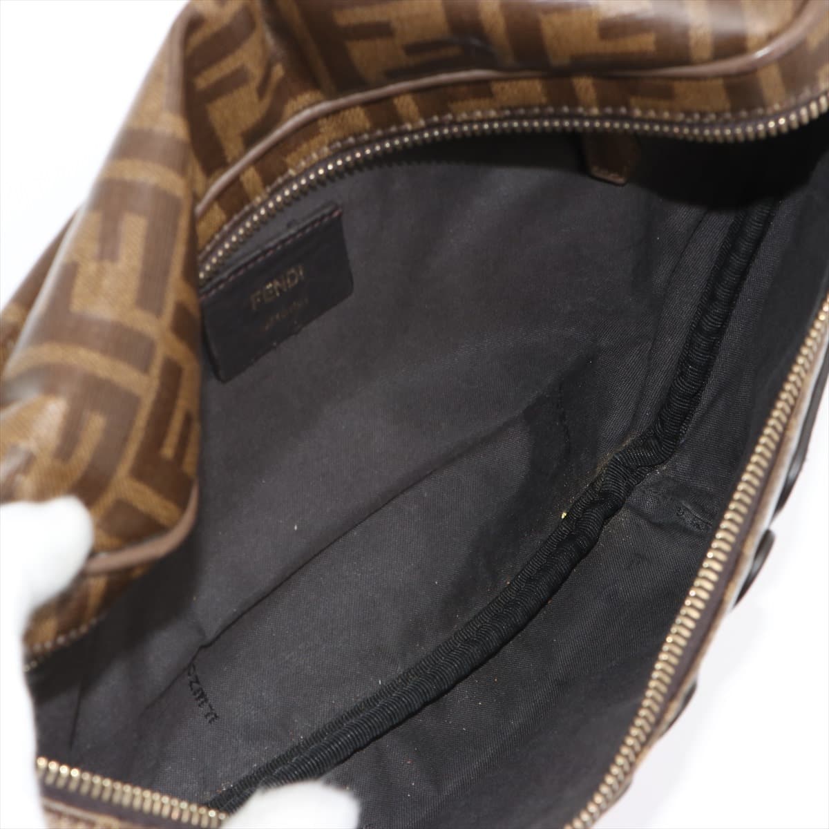 FENDI × FILA ZUCCa PVC Waist bag Brown 8BM006