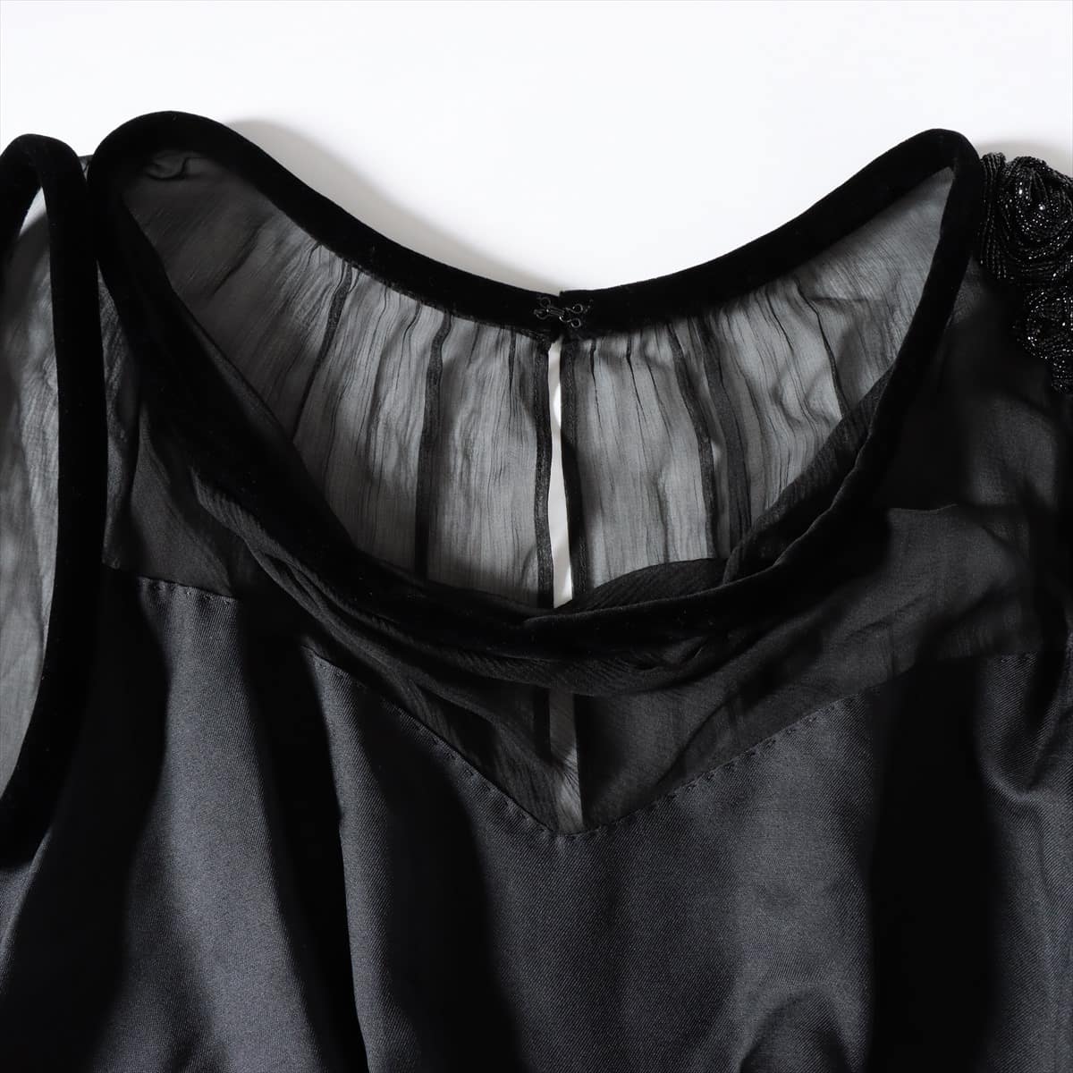 Louis Vuitton RW052A Wool & silk Sleeveless dress 36 Ladies' Black