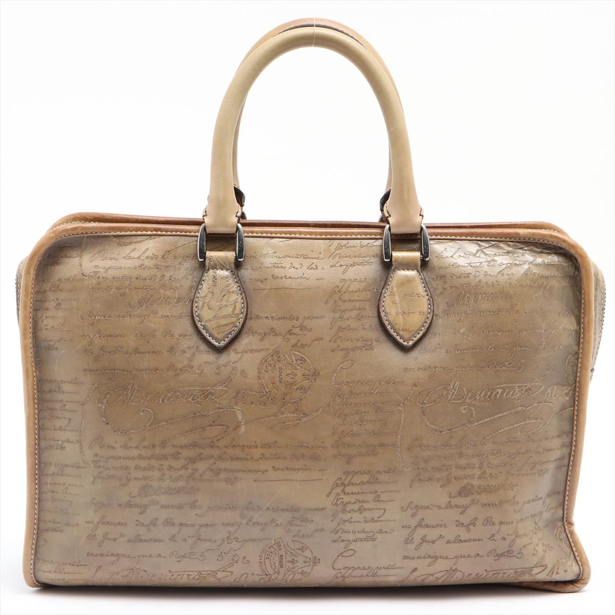 Berluti Calligraphy Leather Business bag Beige