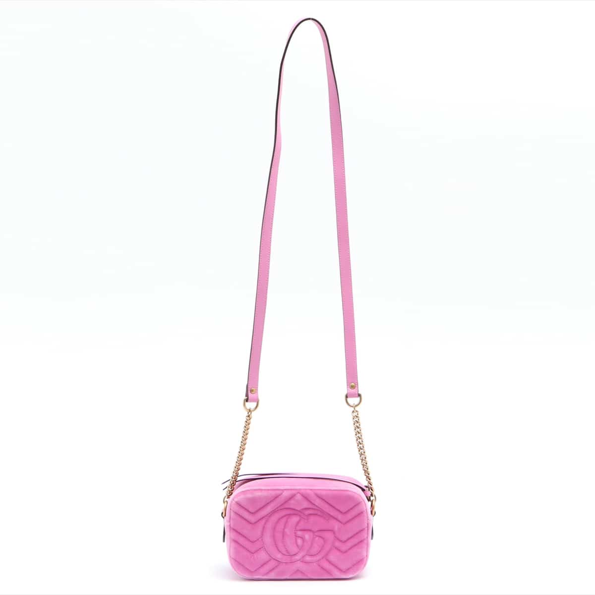 Gucci GG Marmont Velvet Shoulder bag Pink 448065 Bijou