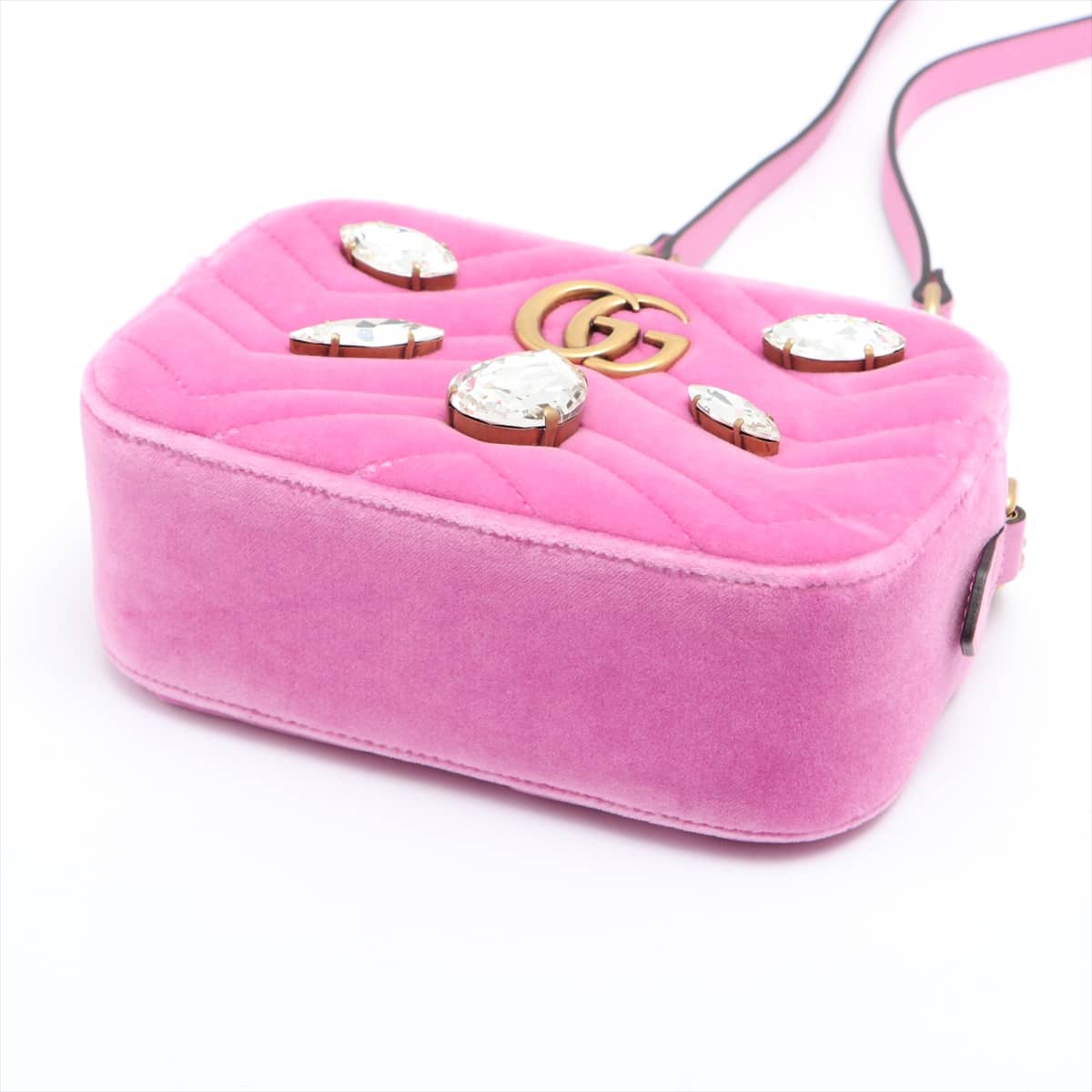 Gucci GG Marmont Velvet Shoulder bag Pink 448065 Bijou