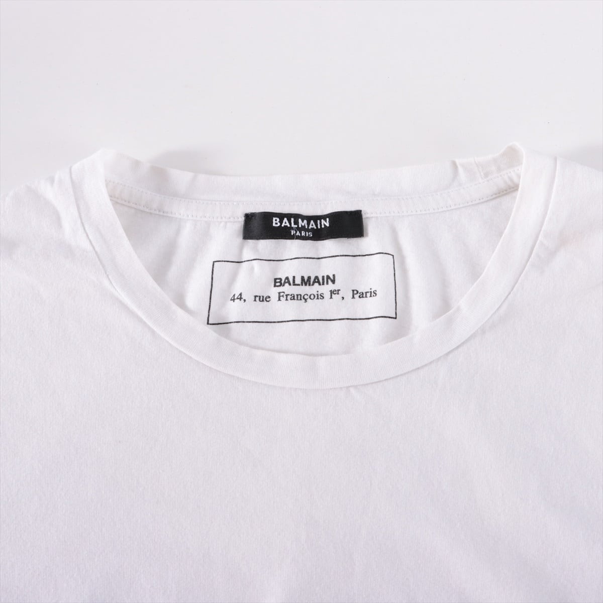 Balmain Cotton T-shirt S Men's White  Logo
