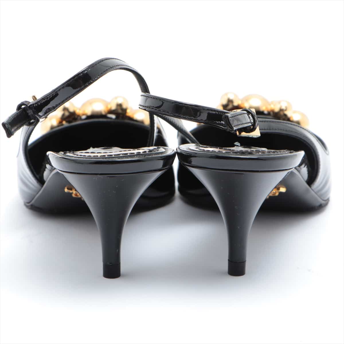 Prada Patent leather Pumps 37.5 Ladies' Black half rubber sole