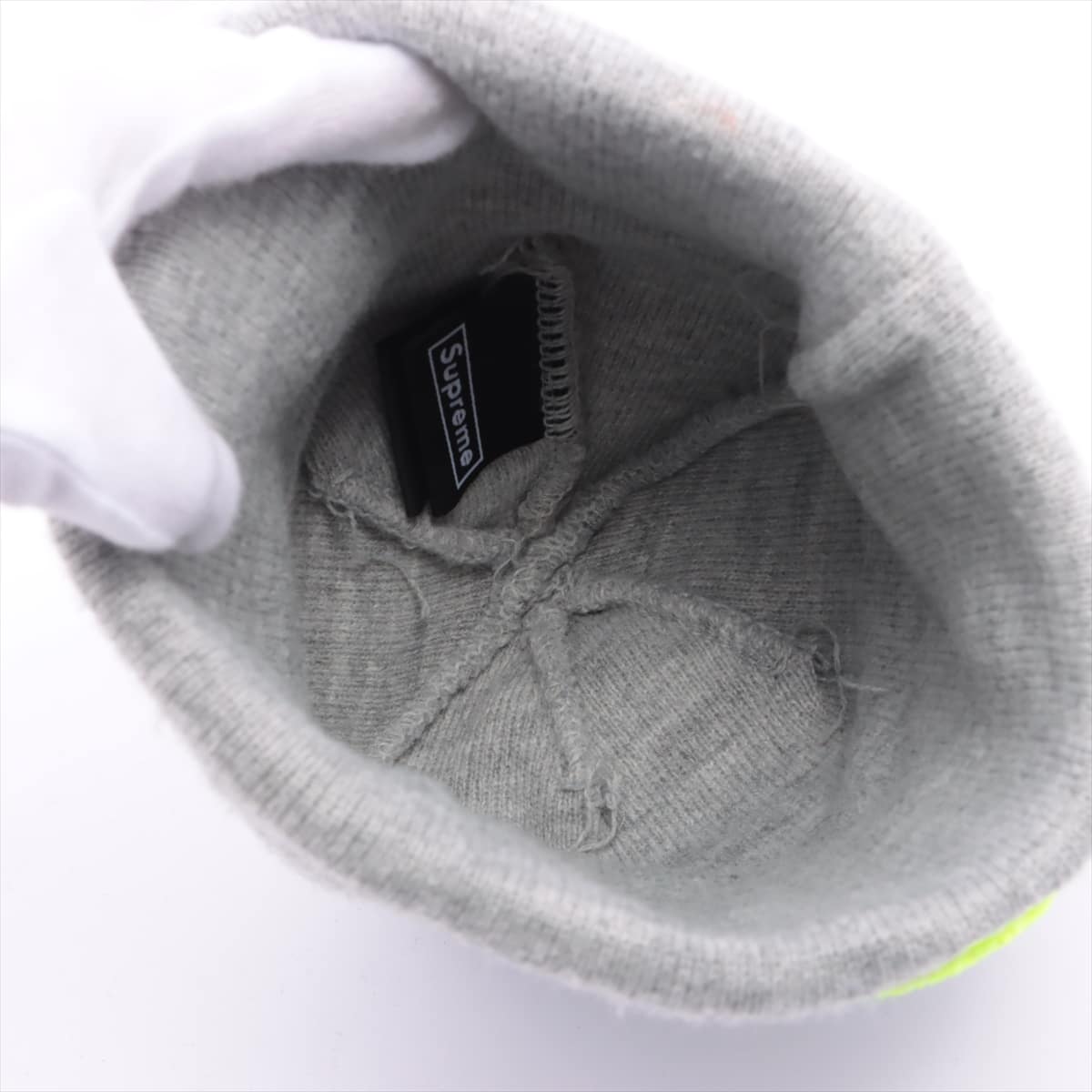 Supreme × New Era Knit cap Acrylic Grey