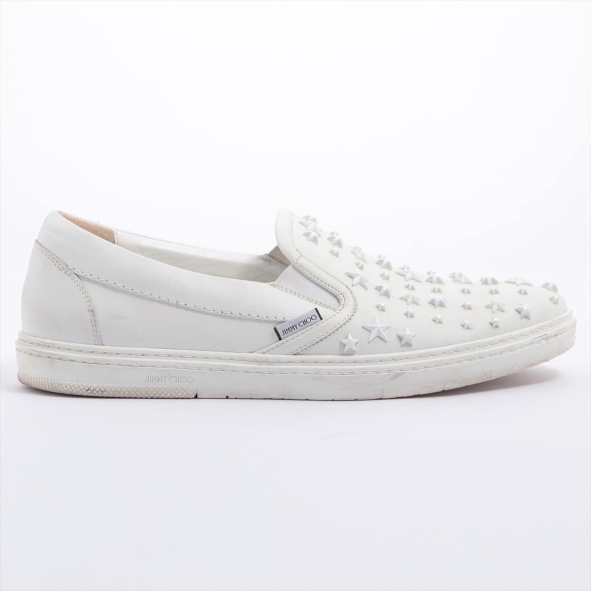 Jimmy Choo Leather Slip-on 43 Men's White Star studs Can I remove the studs