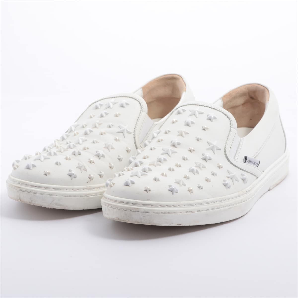Jimmy Choo Leather Slip-on 43 Men's White Star studs Can I remove the studs