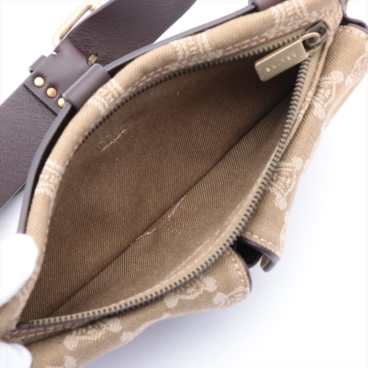 CELINE Macadam Canvas & leather Waist bag Beige