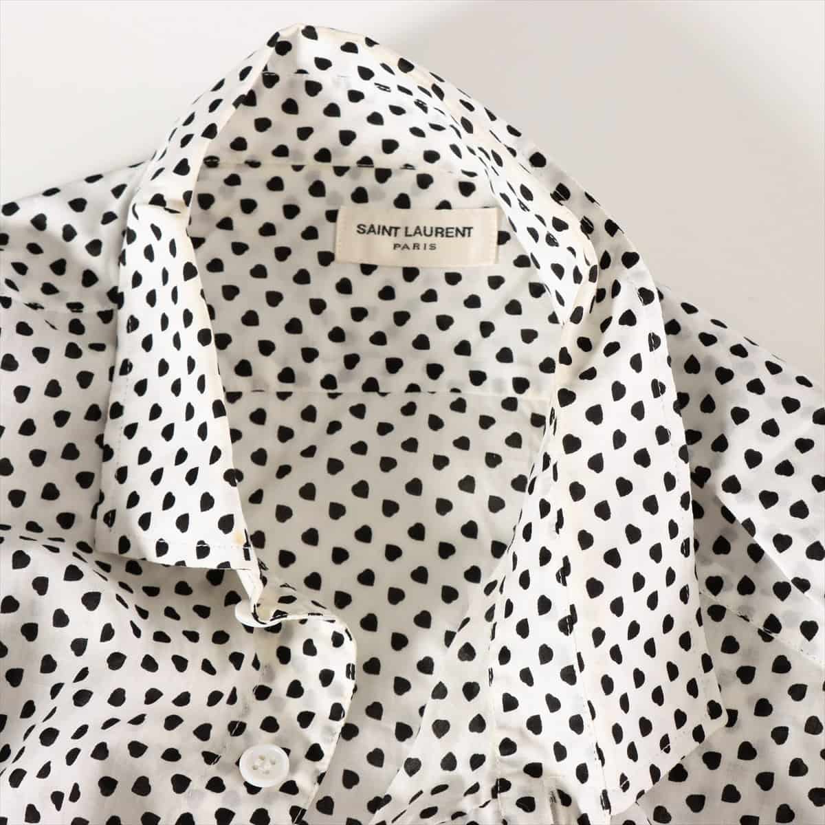 Saint Laurent Paris 12 years Cotton Shirt 38 Men's White  heart dot pattern