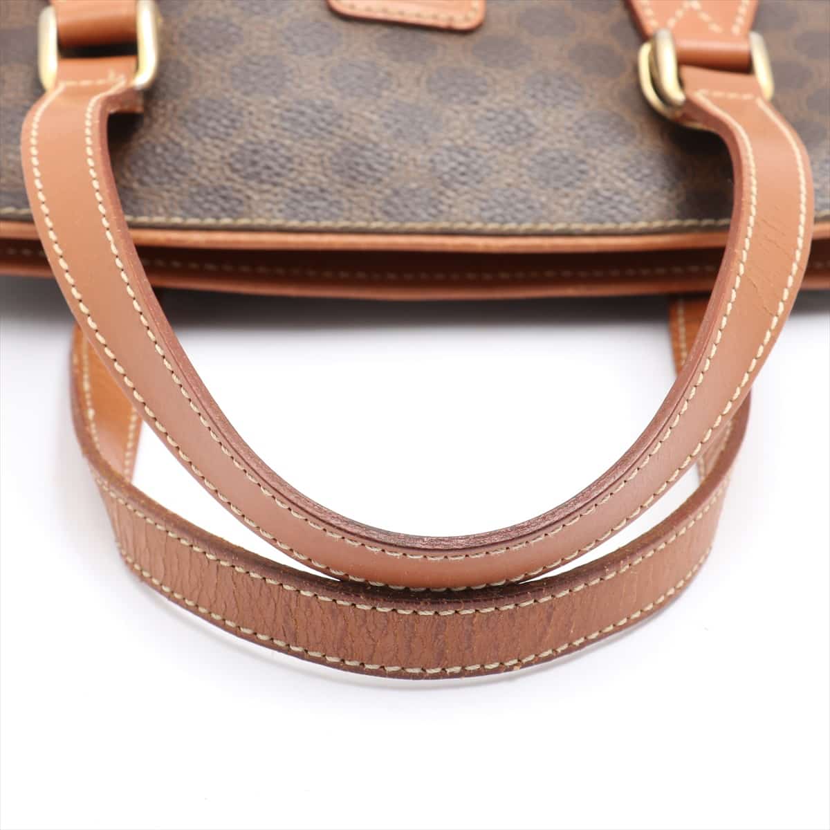 CELINE Macadam PVC & leather 2 way tote bag Brown