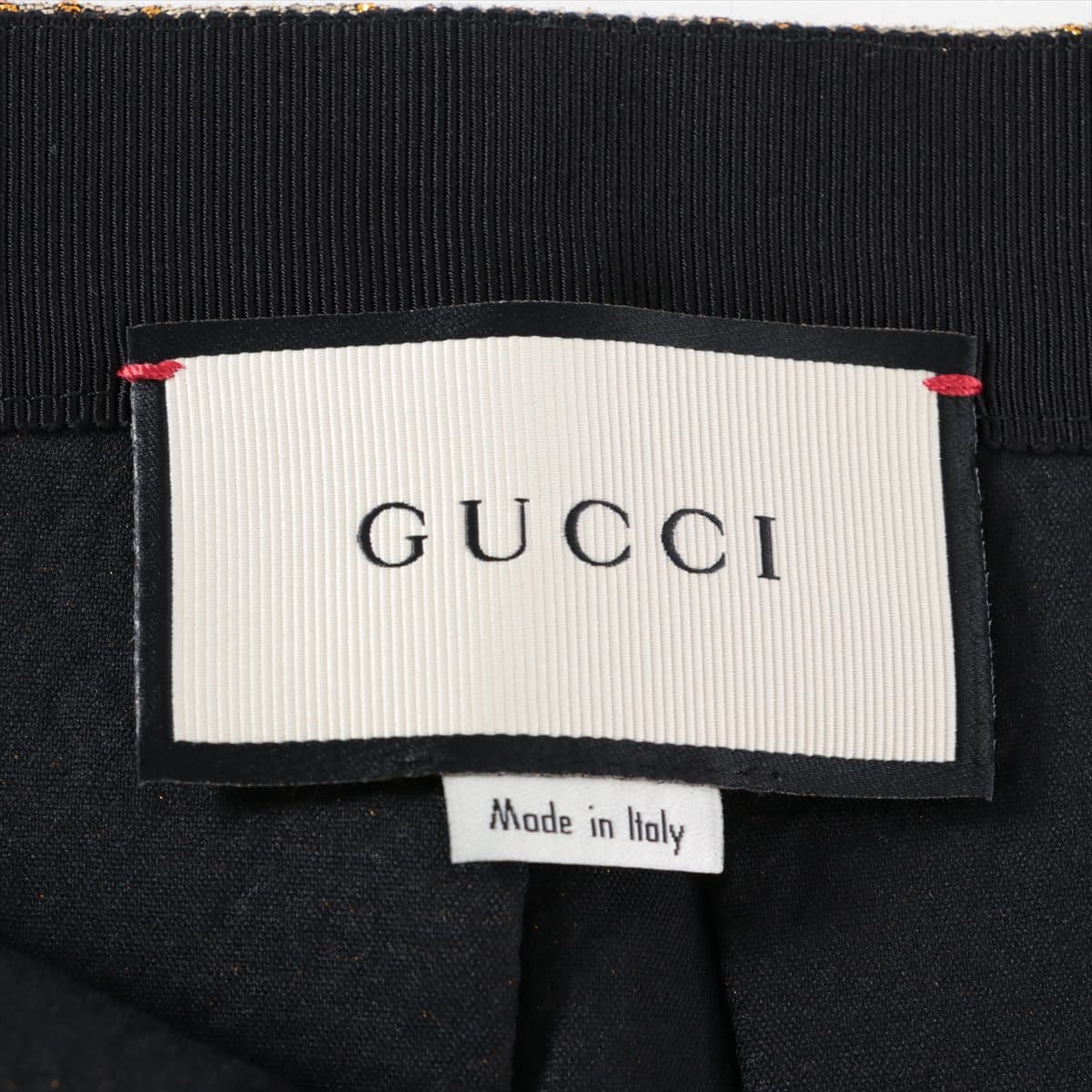 Gucci 17 years Cotton & polyester Skirt 42 Ladies' Gold  GG Lurex Glitter Pleats