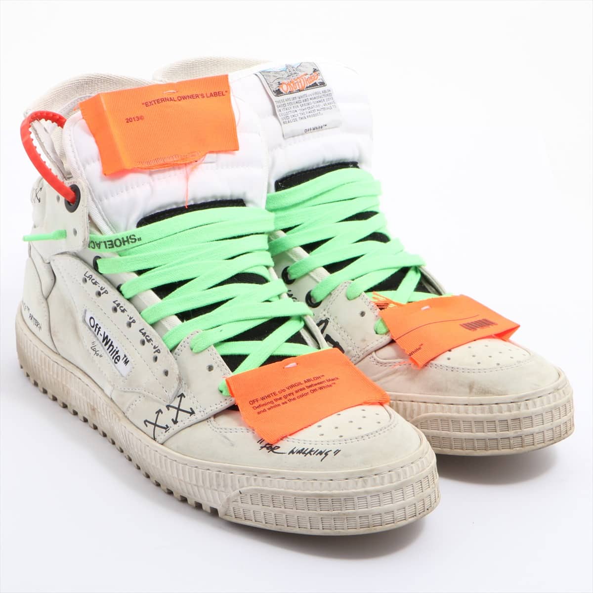 Off-White Leather High-top Sneakers 43 Men's White court classic