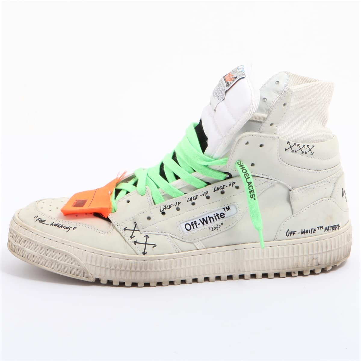 Off-White Leather High-top Sneakers 43 Men's White court classic