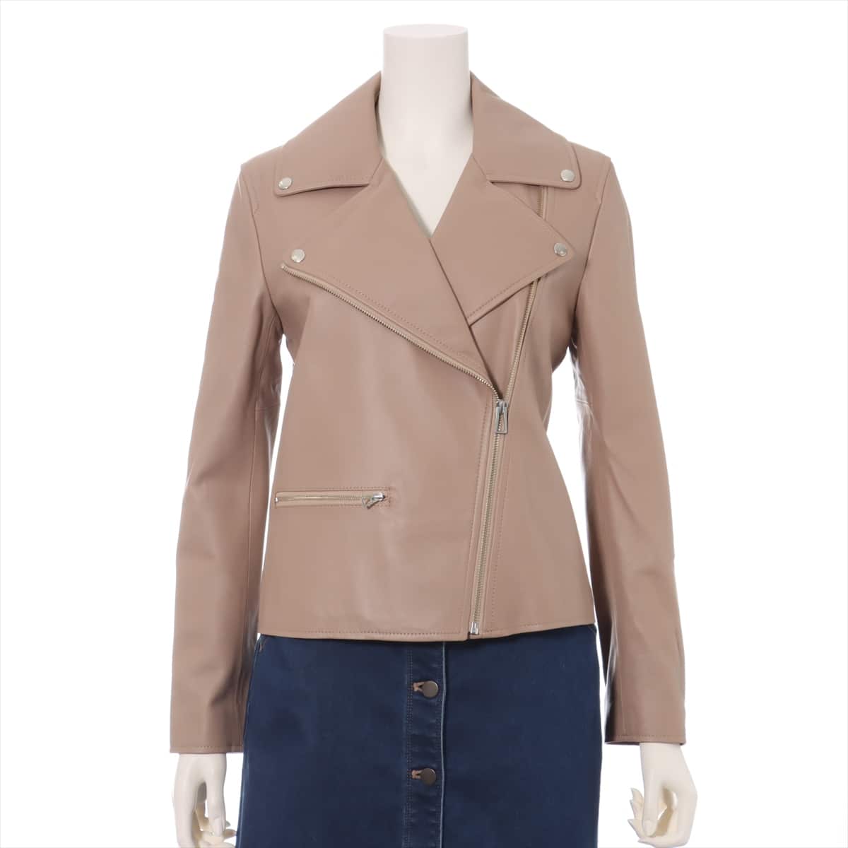 PS Paul Smith Leather Leather jacket 38 Ladies' Beige