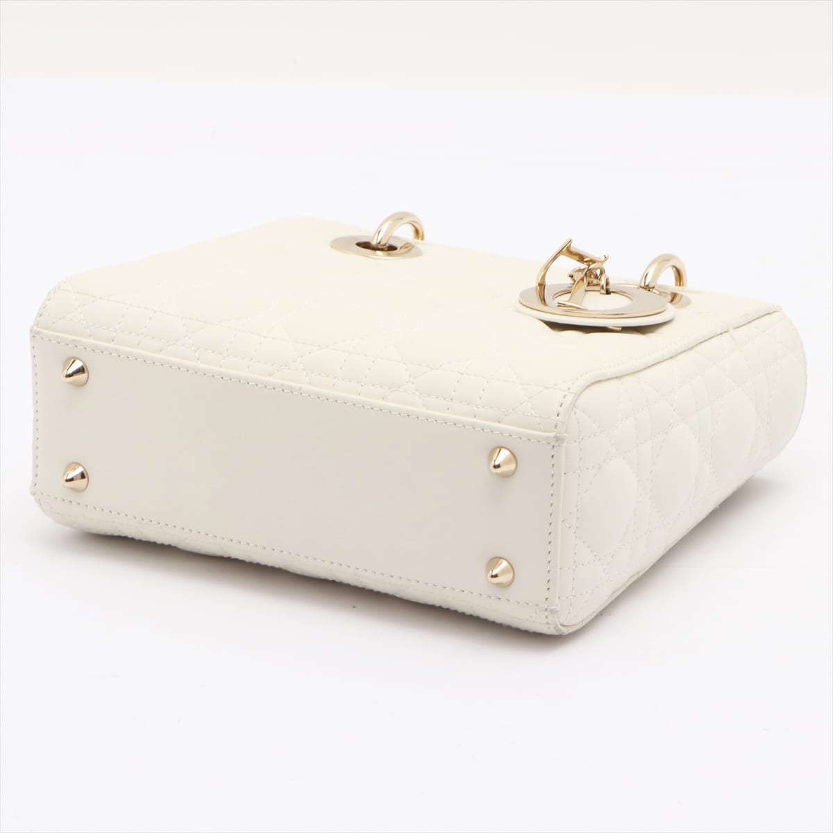 Christian Dior Lady Dior Cannage Lambskin 2way handbag White