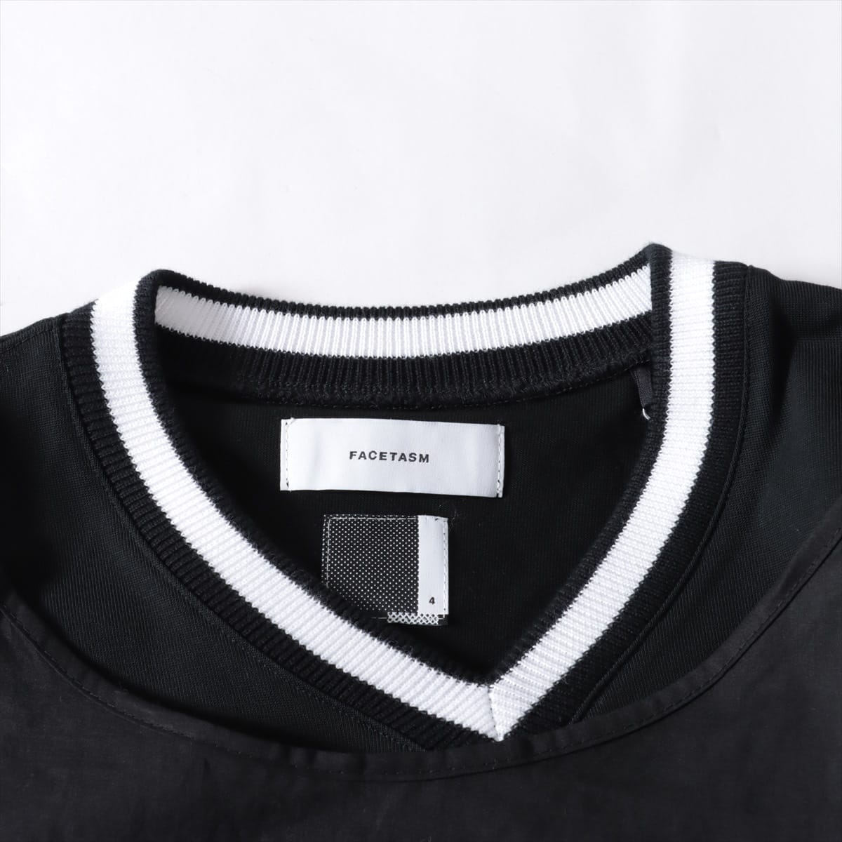 Facetasm Cotton Long T shirts 4 Men's Black  Apron design