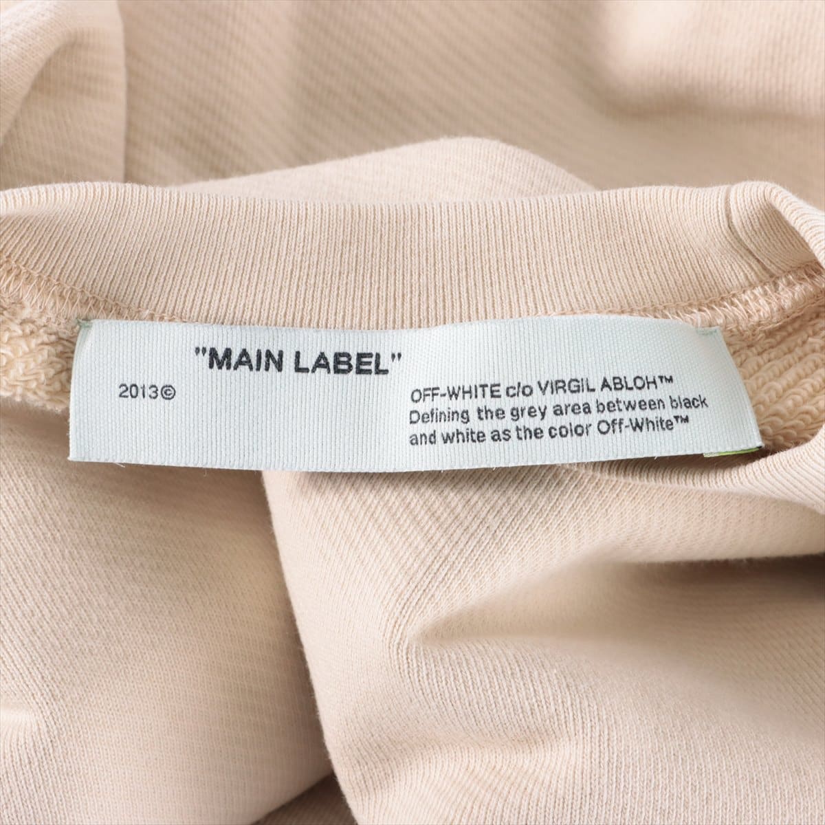 Off-White Cotton Basic knitted fabric XS Men's Beige  Back arrow