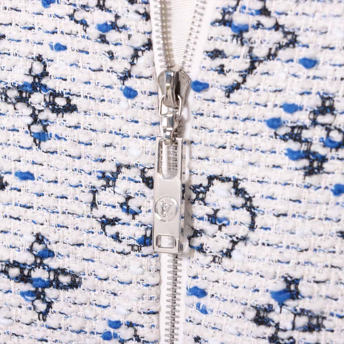 Louis Vuitton Monogram 19SS Tweed Sleeveless dress 38 Ladies' Blue x white