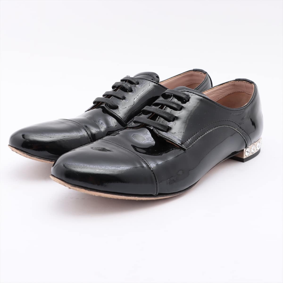 Miu Miu Patent leather Leather shoes 36 Ladies' Black Bijou