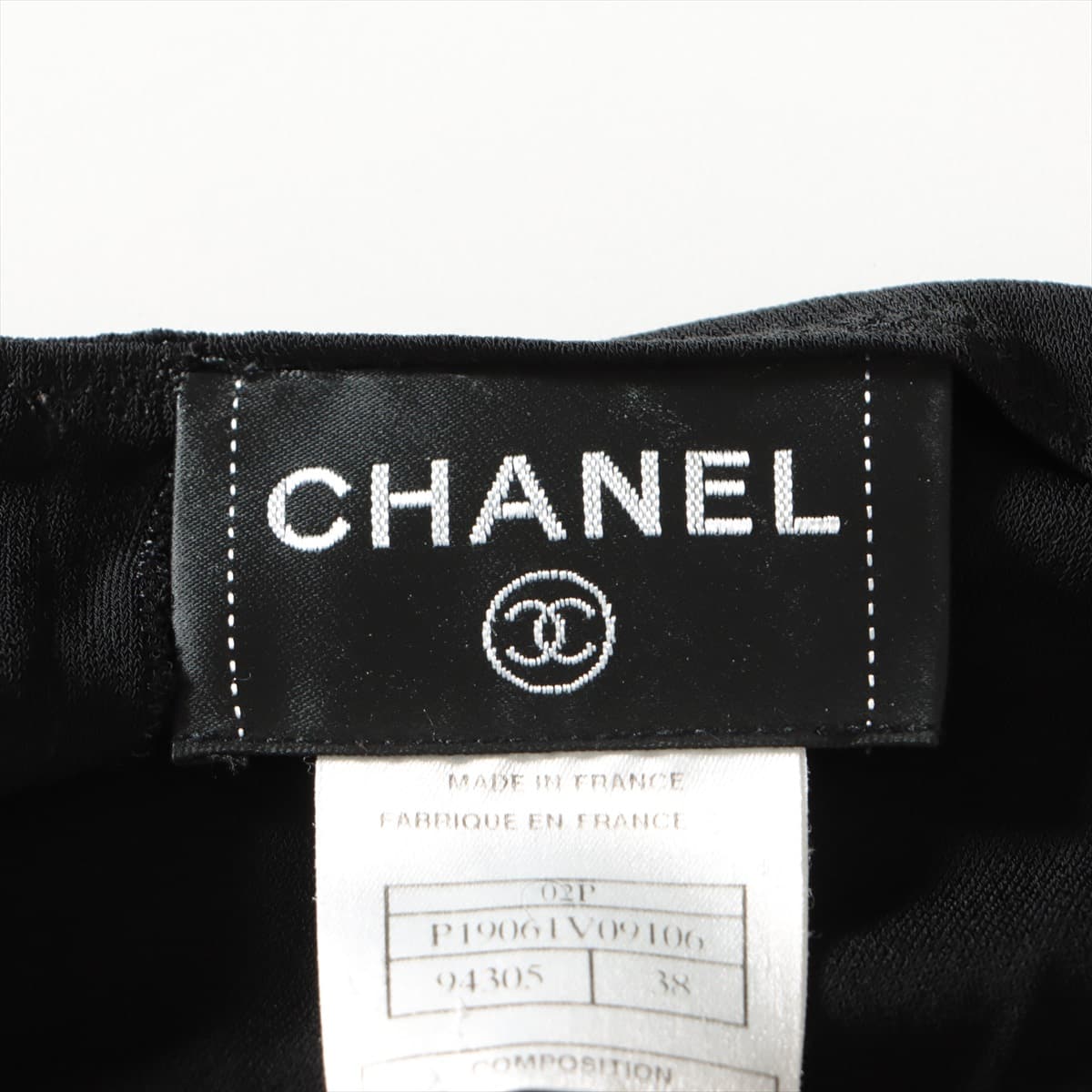 Chanel Coco Button 02P Rayon Tank top 38 Ladies' Black