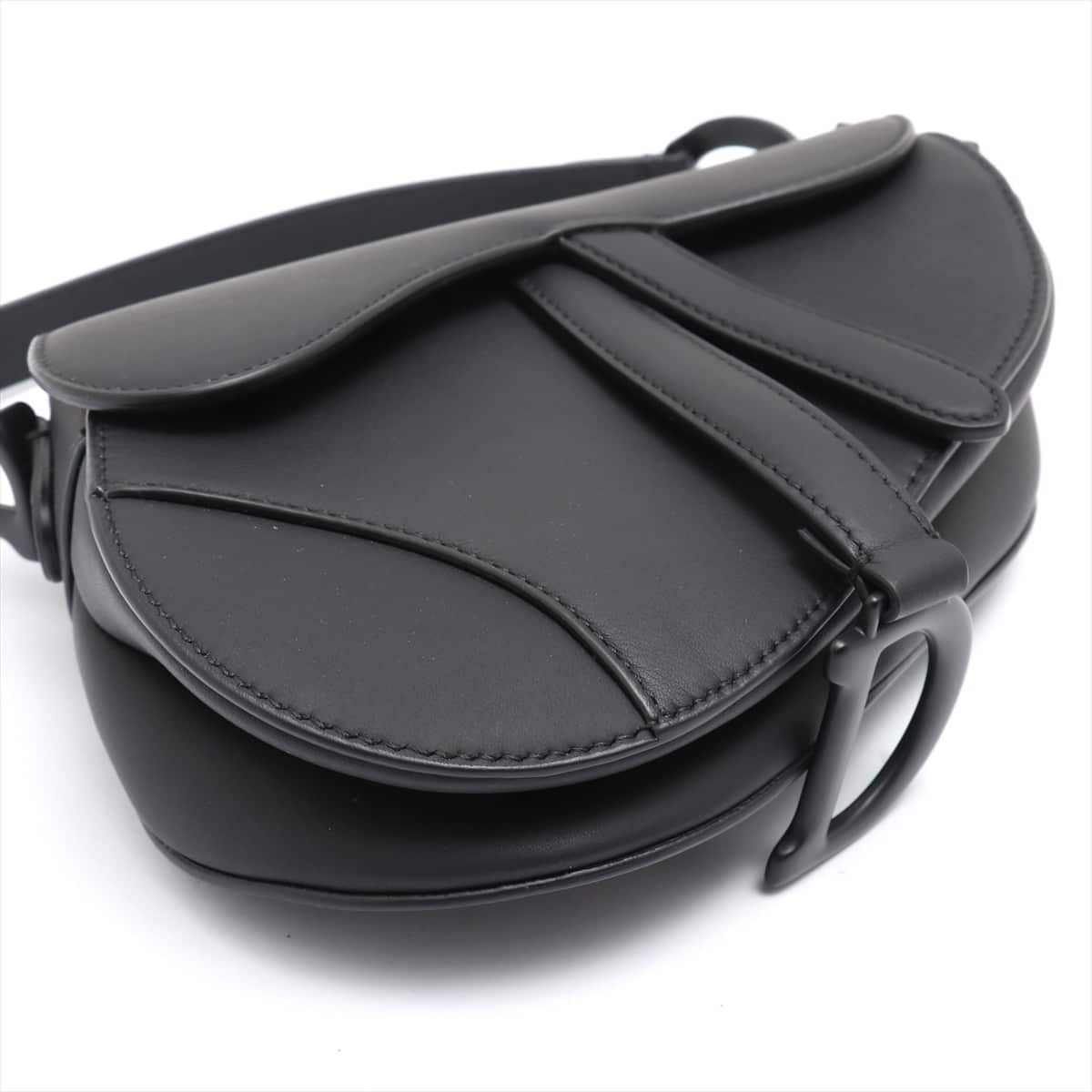 Christian Dior Saddle Bag Leather Shoulder bag Black