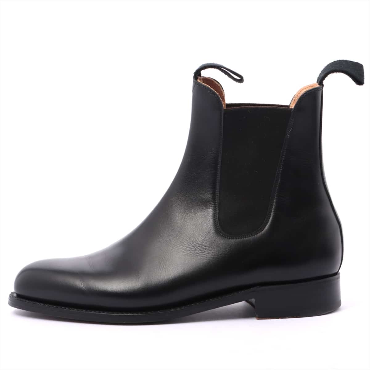 J. M. Weston Leather Side Gore Boots 6 Men's Black 705 Comes with a genuine shoe tree