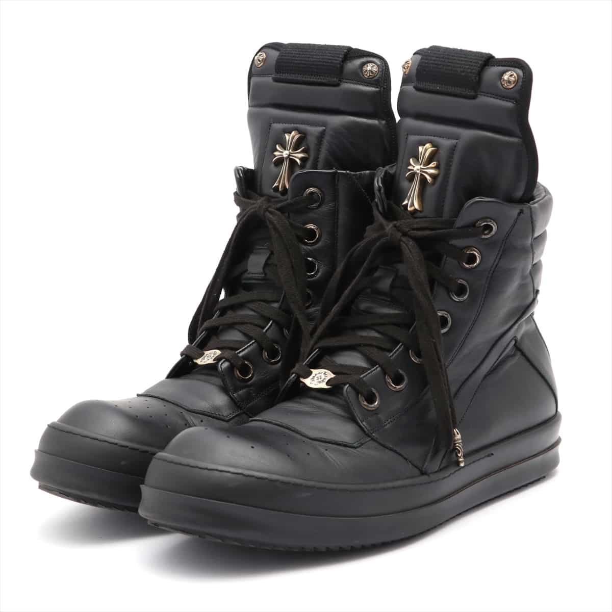 Chrome Hearts x Rick Owens Geobasket High-top Sneakers Leather & 925 43