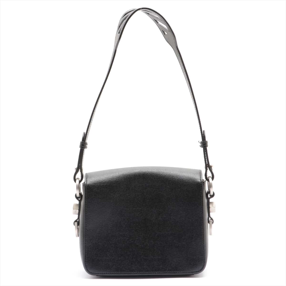 Off-White Binder Clip Leather Shoulder bag Black