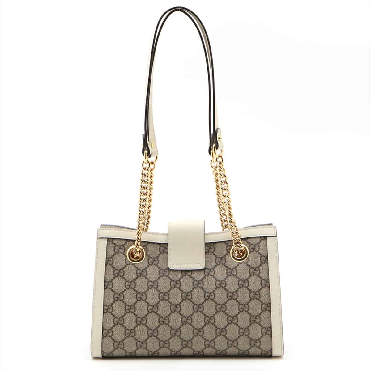 Gucci GG Supreme PVC Chain shoulder bag White 498156