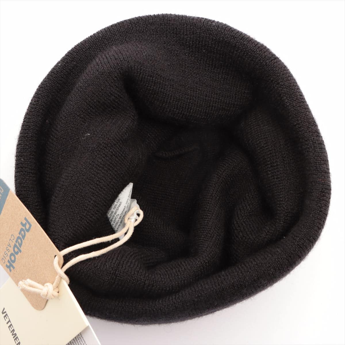 Reebok × Vetements Knit cap Wool Black