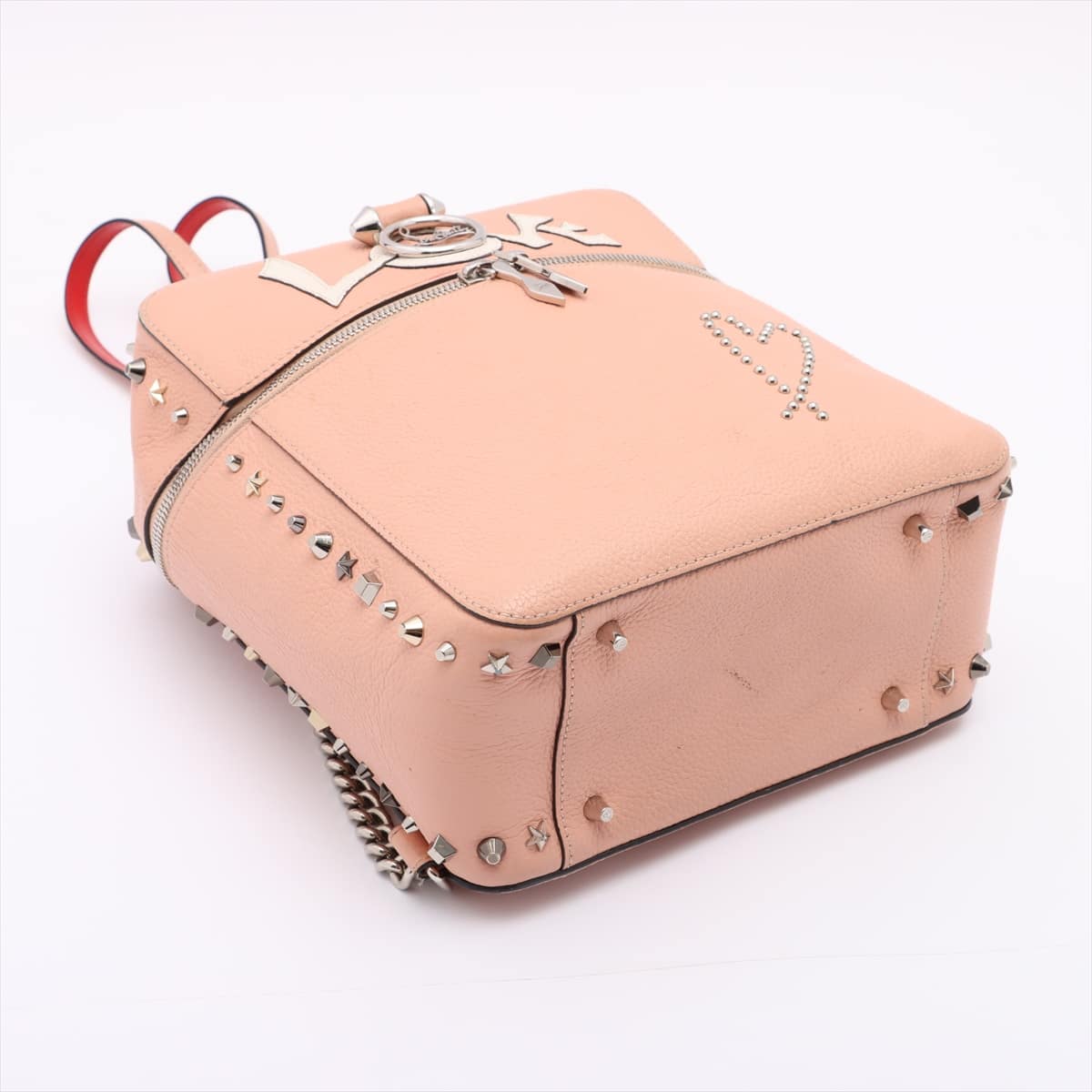 Christian Louboutin Studs Leather Backpack Pink