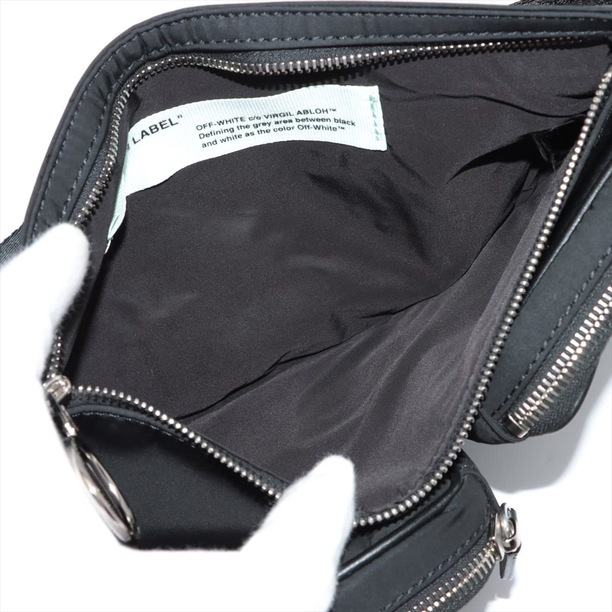 Off-White Nylon Sling backpack Black
