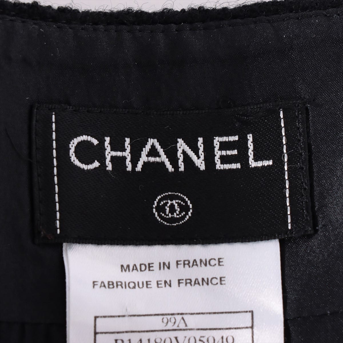 Chanel 99A Tweed Skirt 40 Ladies' Black
