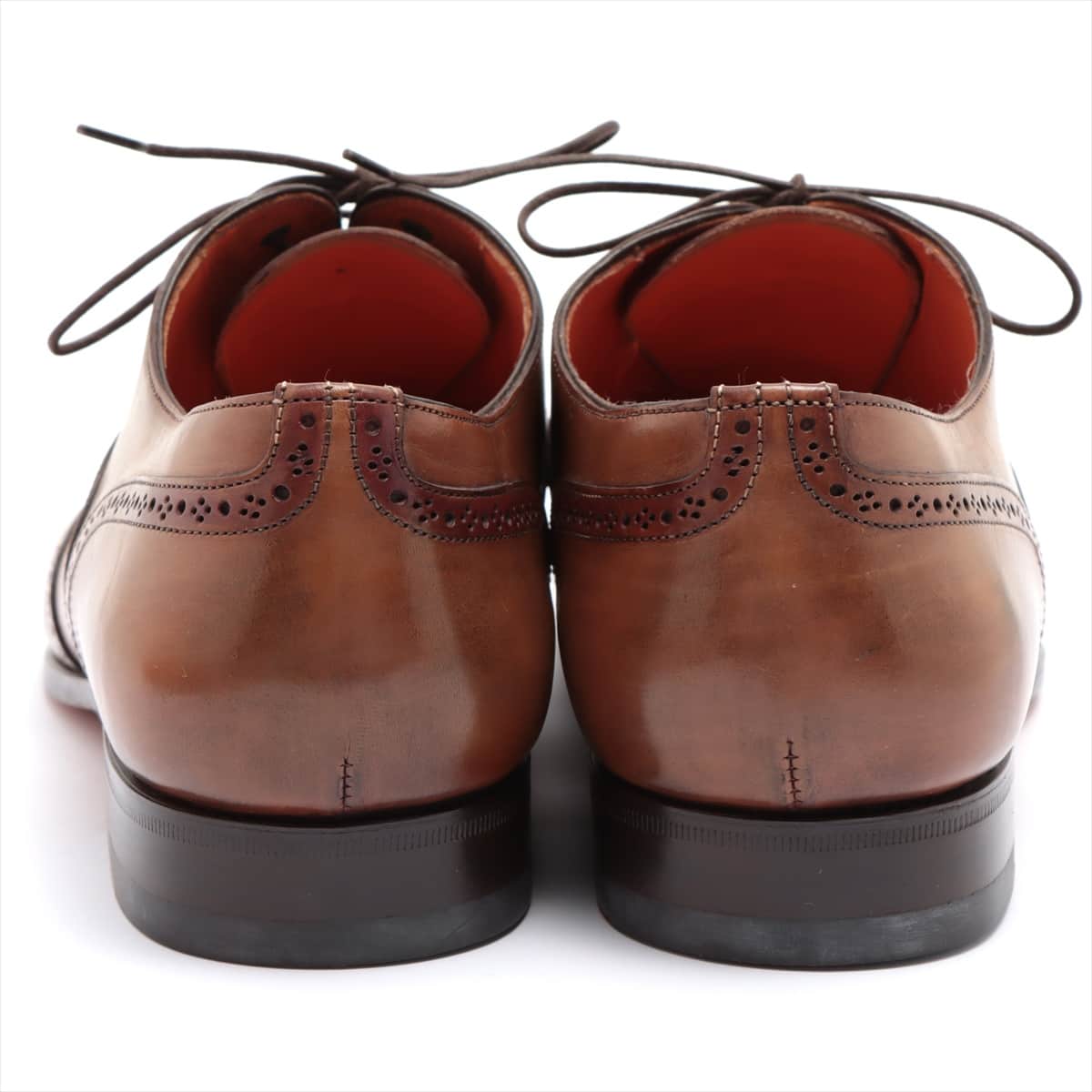 Santoni Leather Leather shoes 8 Men's Brown wingtip