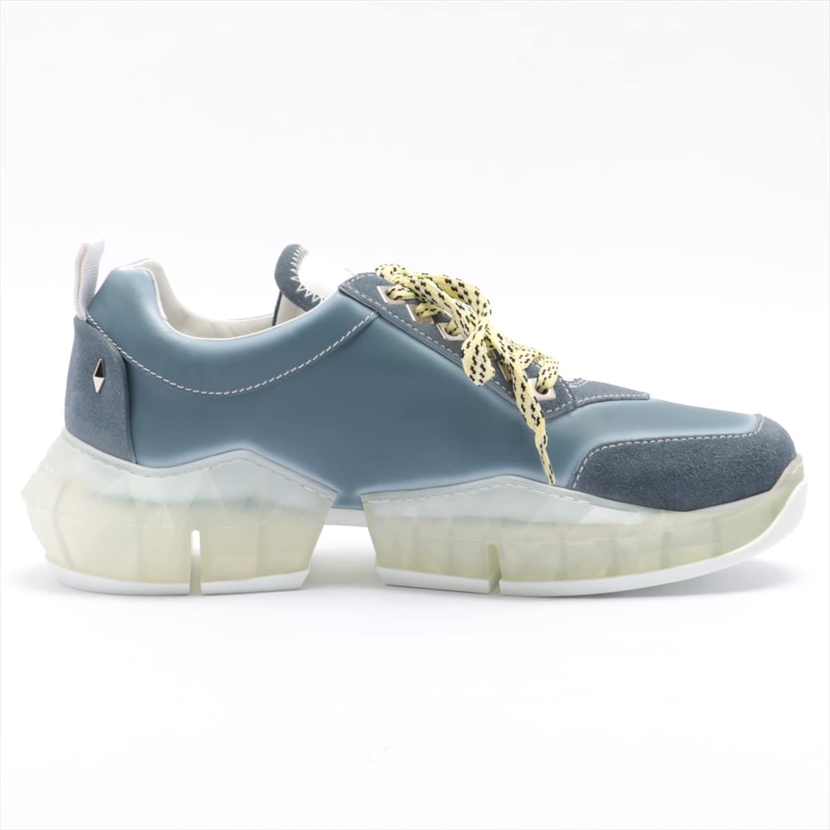 Jimmy Choo Leather & suede Sneakers 42 Men's Blue Diamond Studs