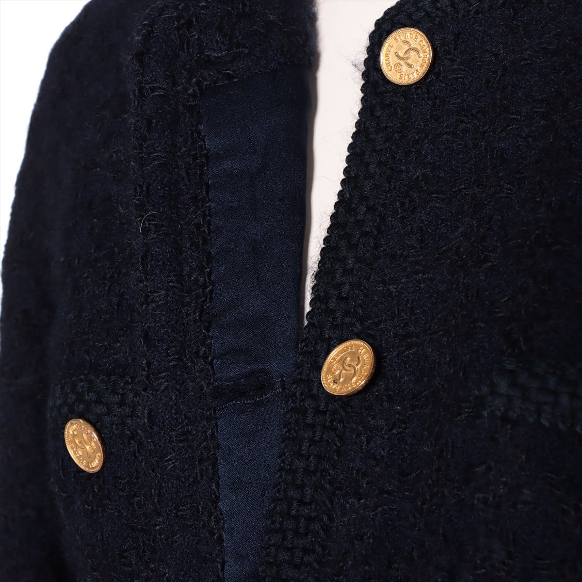 Chanel Coco Button Tweed Setup 8 Ladies' Navy blue