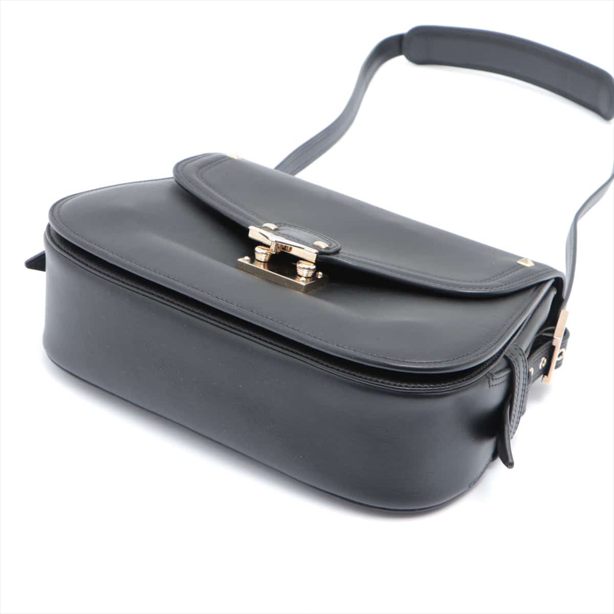 Valentino Garavani leather x studs Shoulder bag Black With replacement studs
