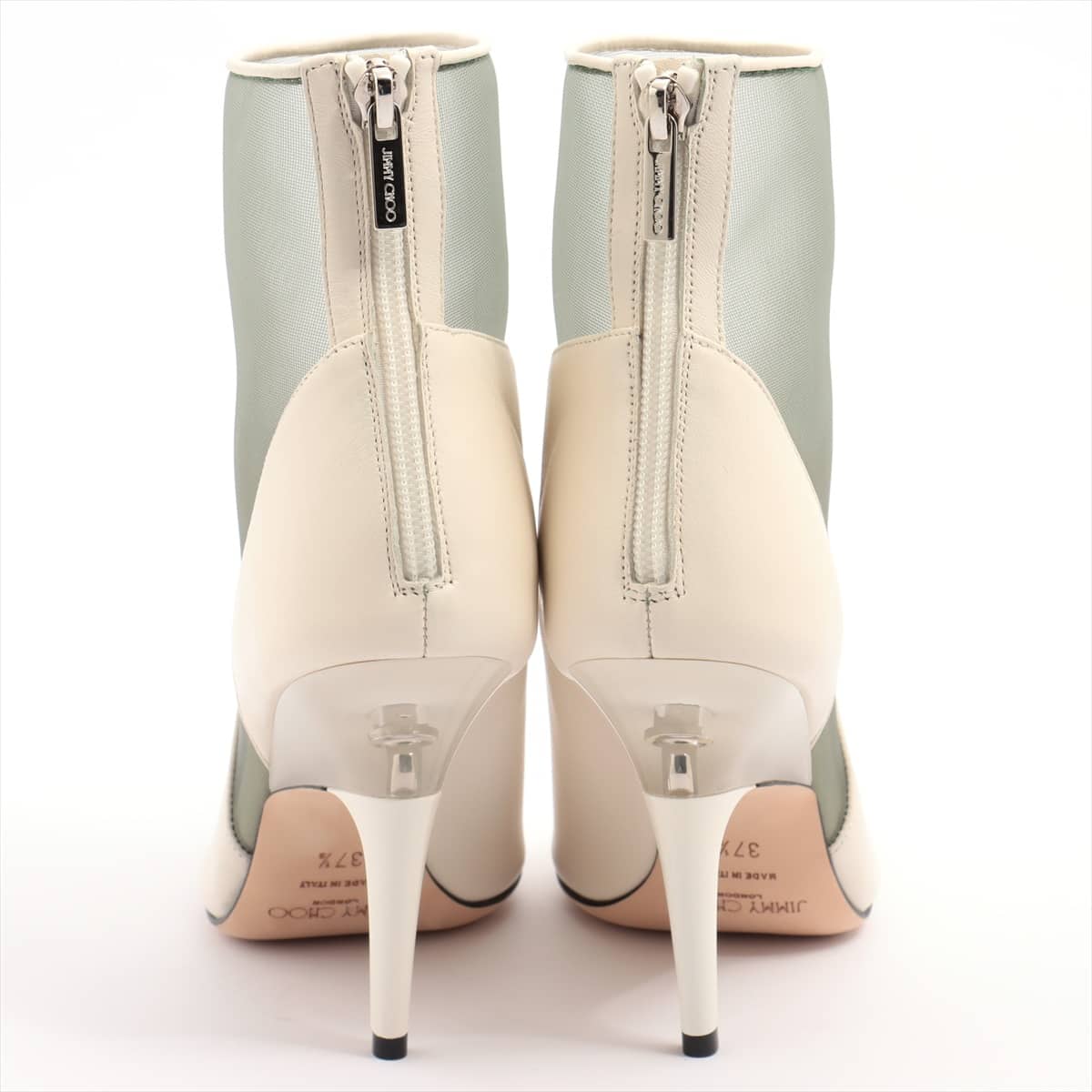 Jimmy Choo Mesh x leather Boots 37.5 Ladies' White