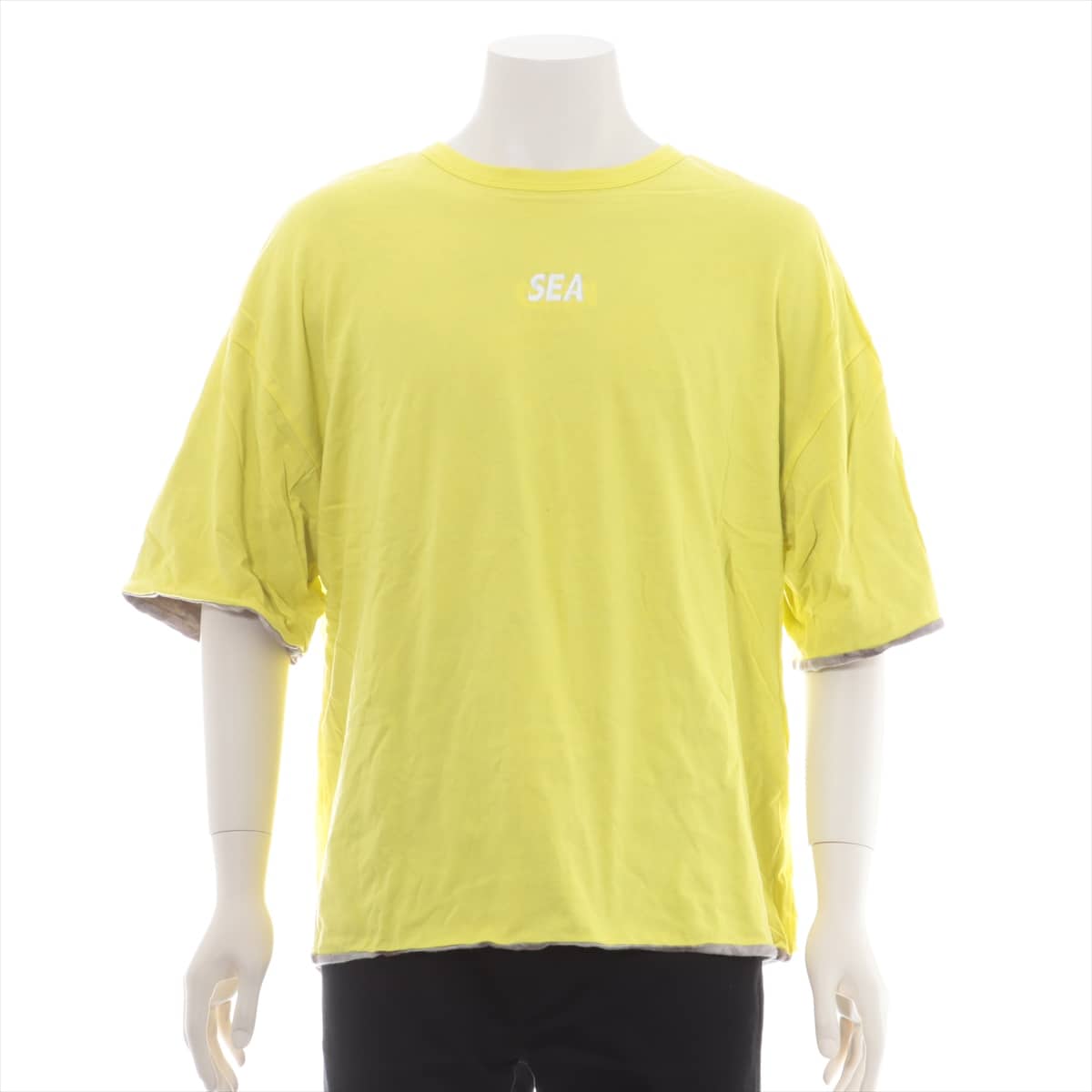 Windansea 20 years Cotton T-shirt Unknown size Men's Yellow  Logo Tie-dye Reversible