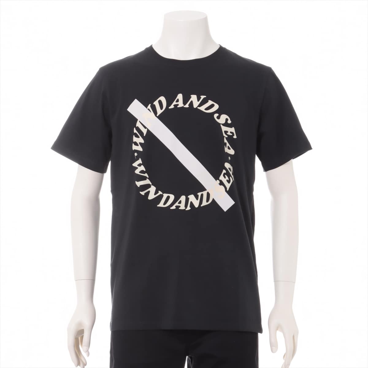 Windancy x Saturdays Cotton T-shirt M Men's Black  Logo
