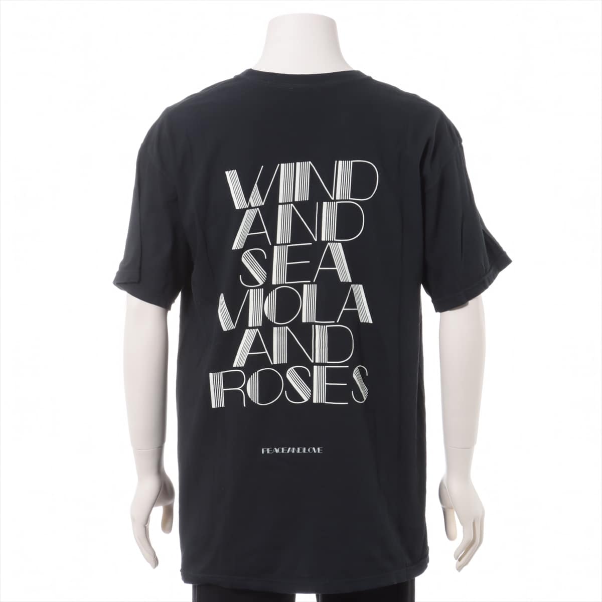 Windancy x Viola & Roses Cotton T-shirt L Men's Black  Logo