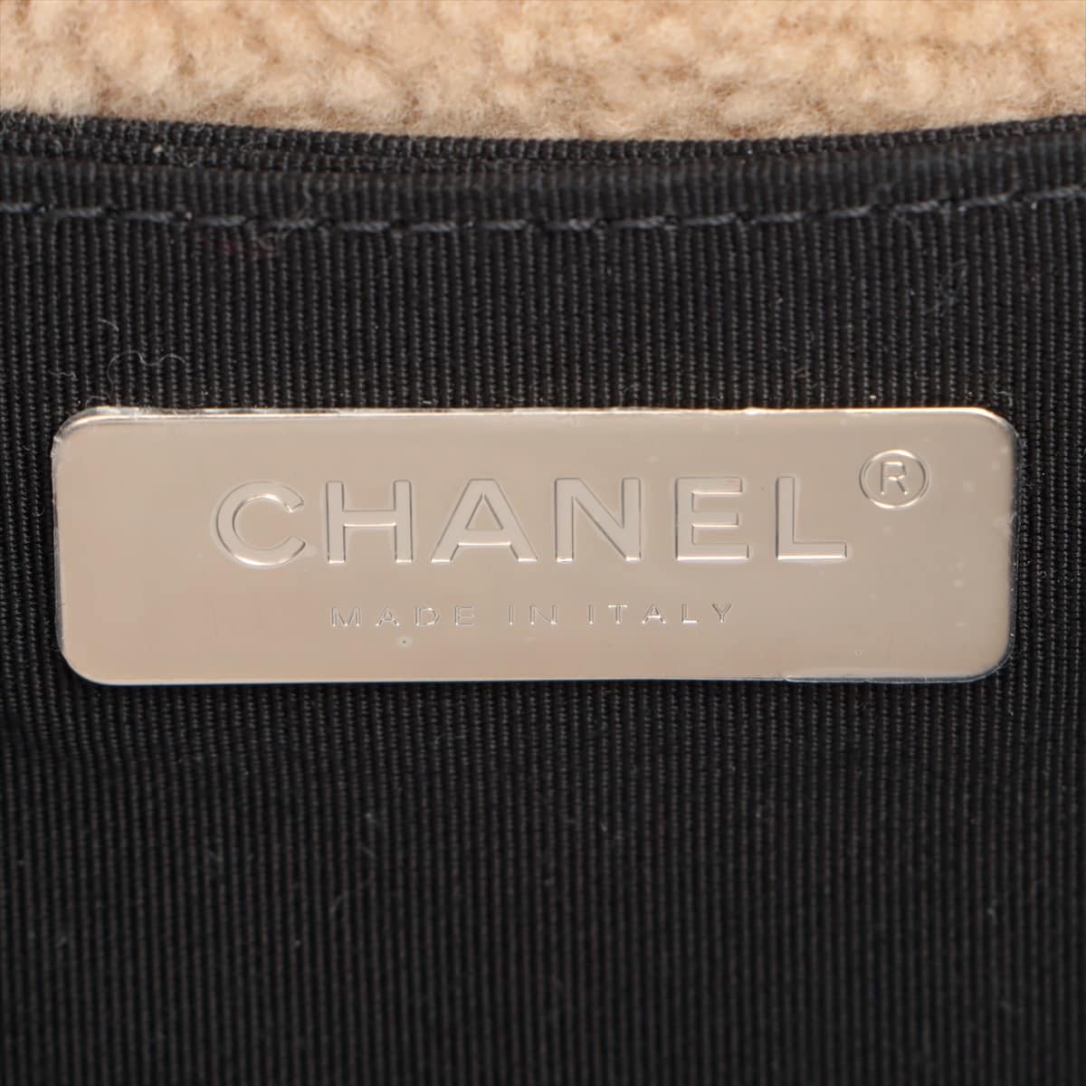 Chanel Coco Mark Mouton × Leather Waist bag black x beige Pink gold hardware 28th
