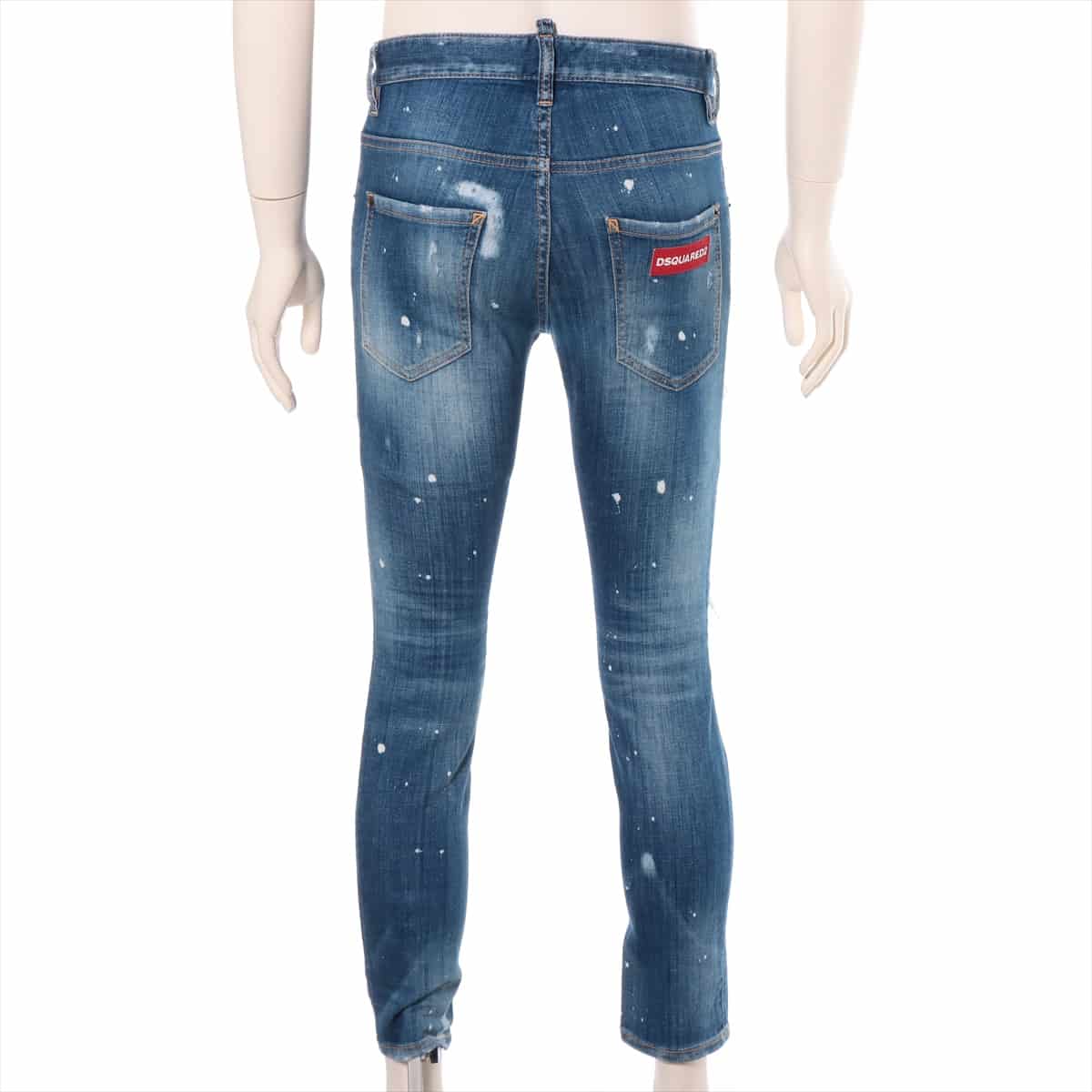 Dsquared² 19-year Cotton & polyurethane Denim pants 42 Men's Blue  Skater Jean Damage processing