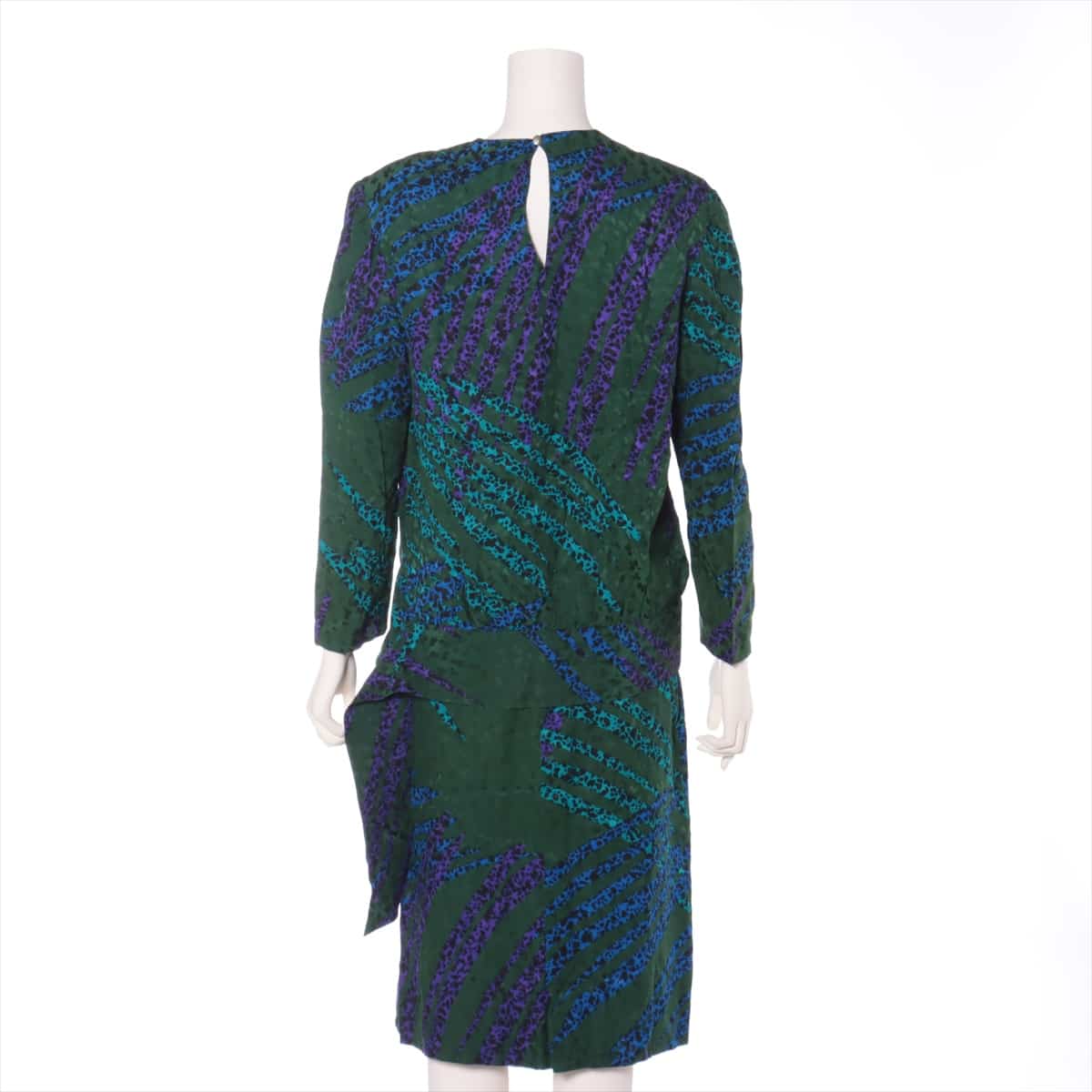 CELINE Silk Setup 38 Ladies' Green  Shoulder pads are out of stock