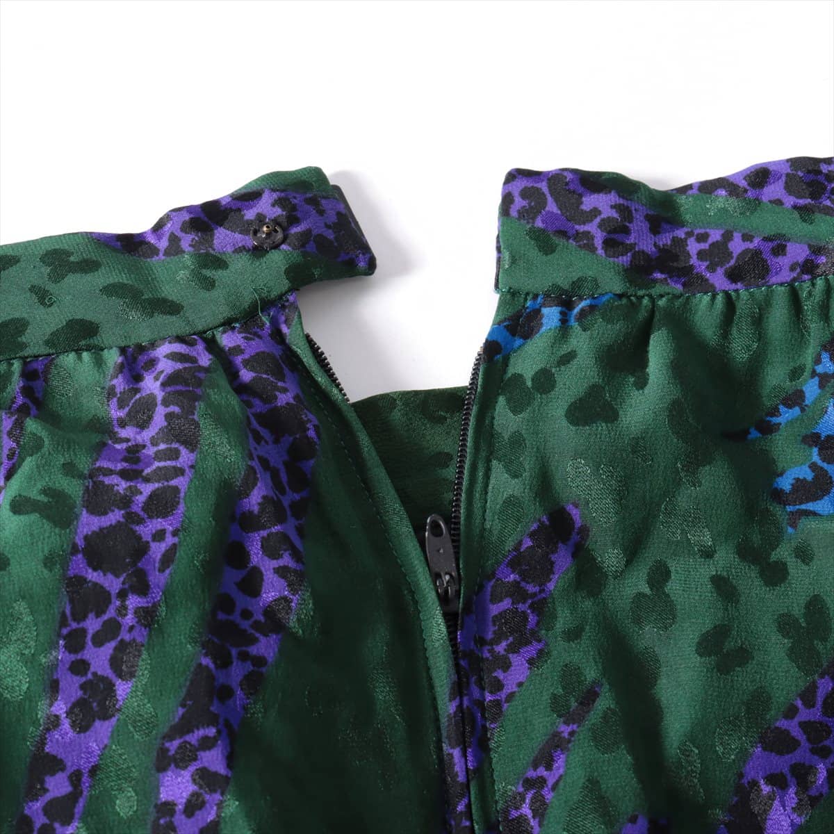 CELINE Silk Setup 38 Ladies' Green  Shoulder pads are out of stock
