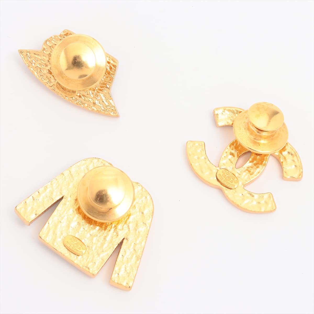 Chanel 02A Brooch GP Gold Set of 3