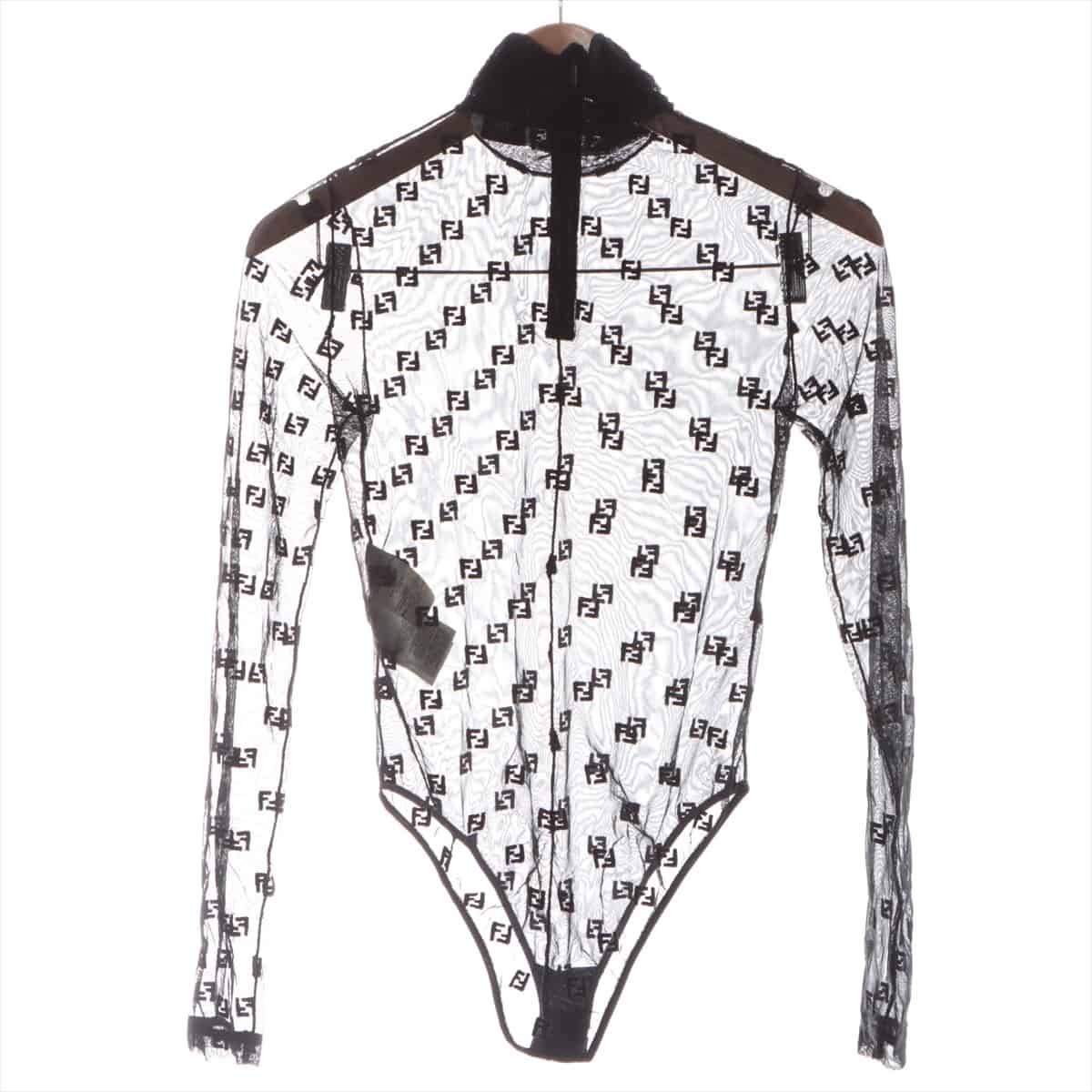 Fendi ZUCCa 19-year Nylon x polyurethane Jumpsuit 38 Ladies' Black  See-Through Bodysuit FS7193AC6H