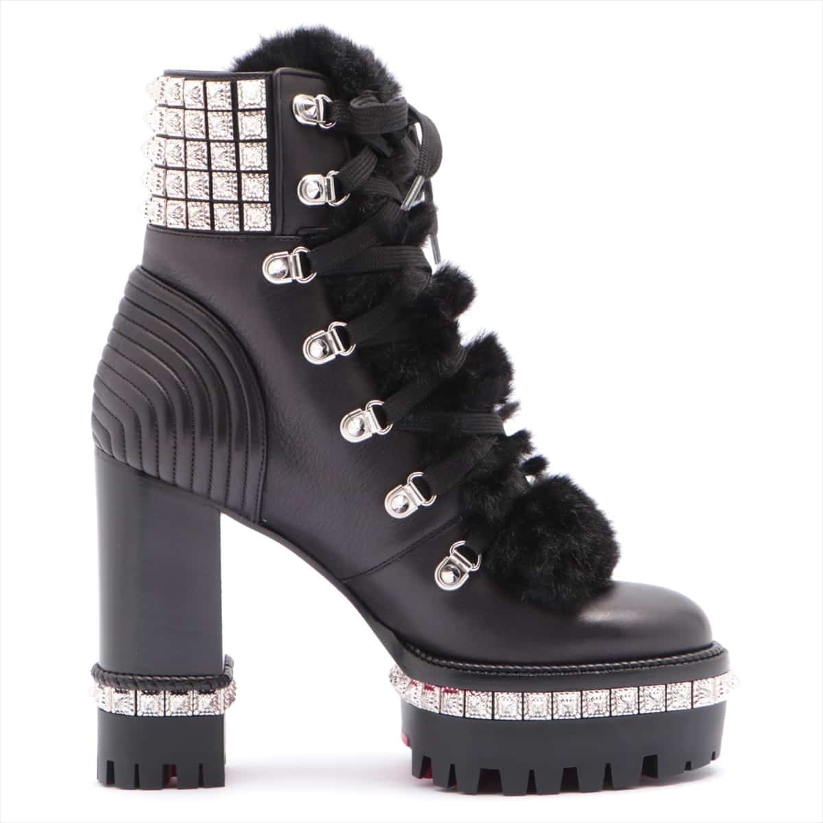 Christian Louboutin Leather Boots 37 Ladies' Black Yeti Donna