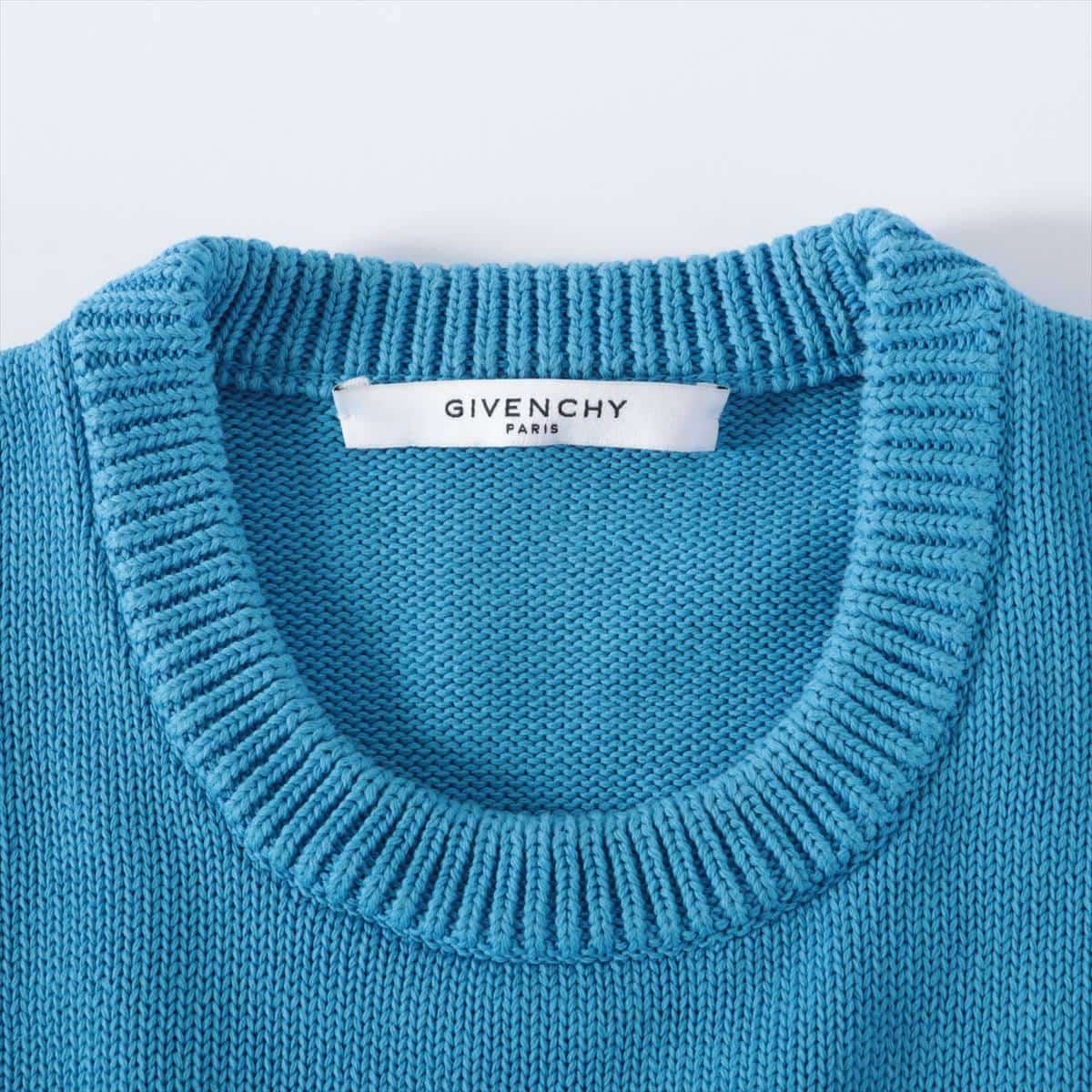 Givenchy 19SS Cotton Knit L Men's Blue  reverse logo